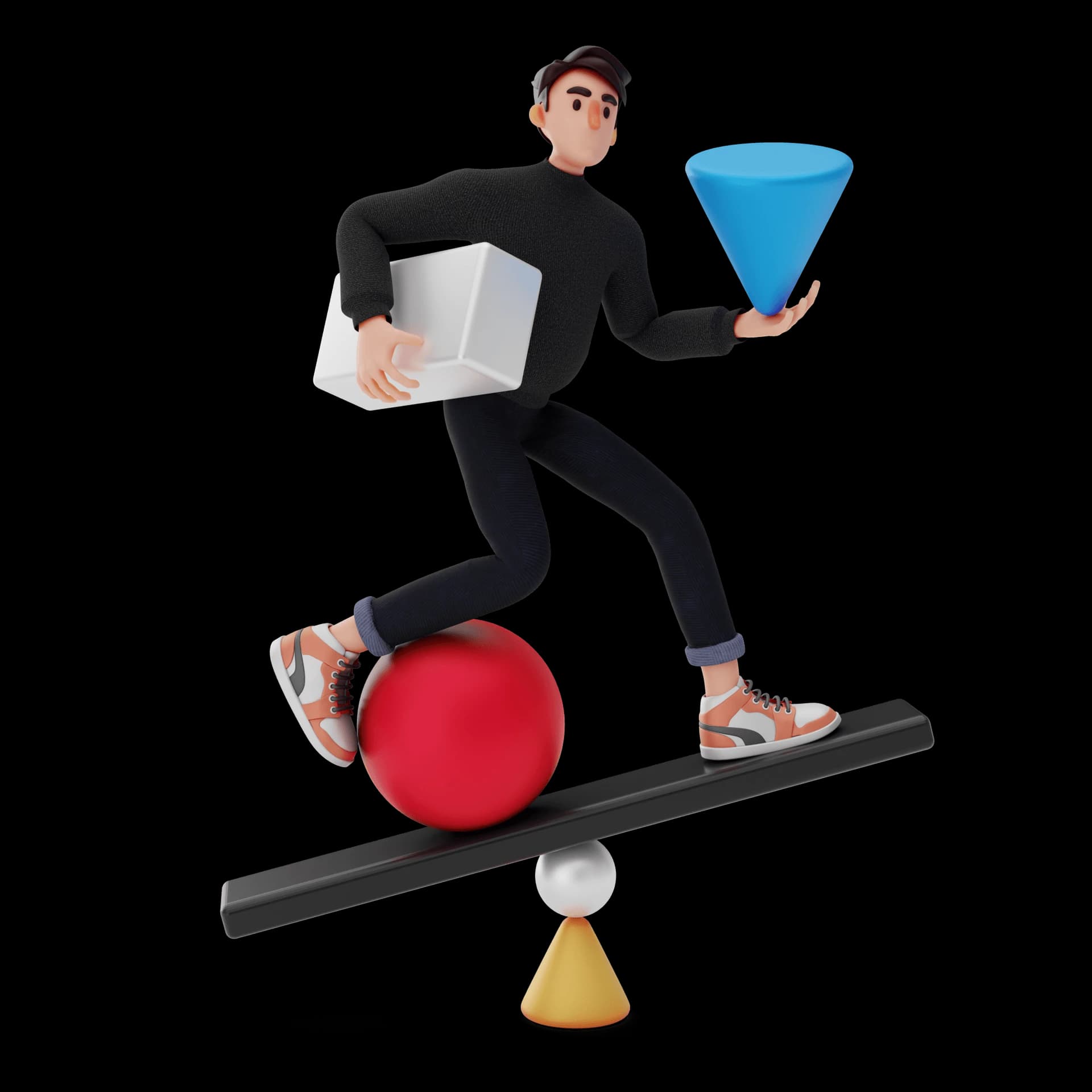 balancing man