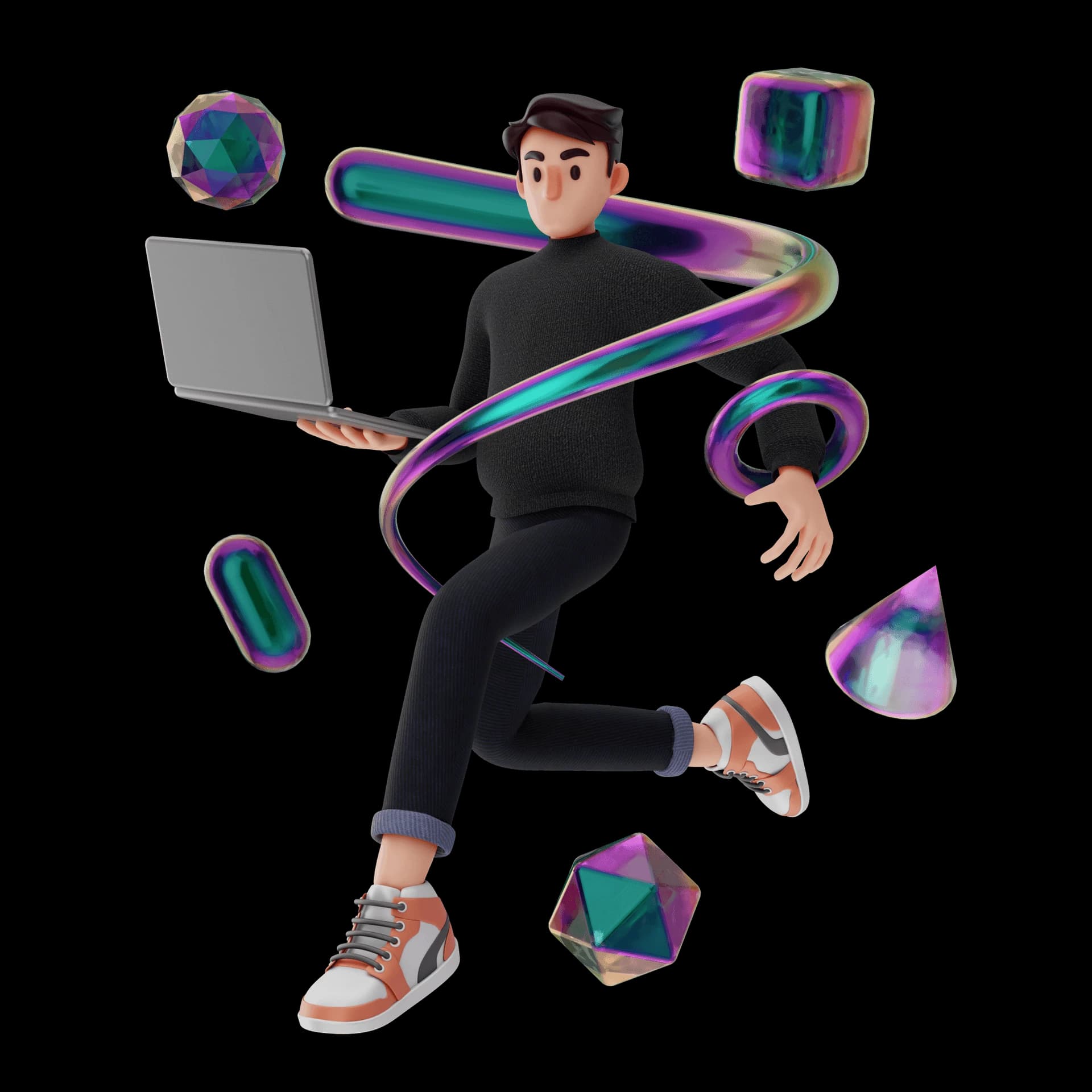 balancing man